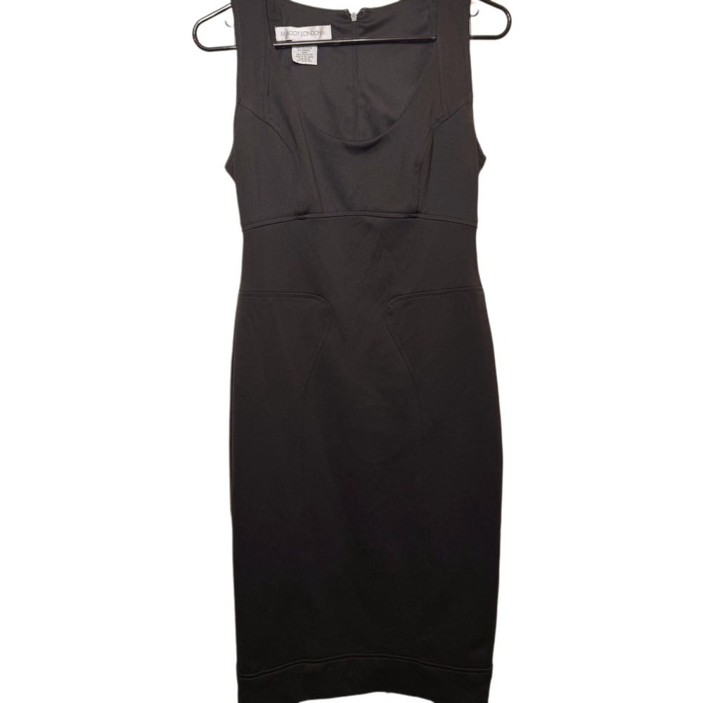 Maggy London Womens‎ Black Sleeveless Bodycon Sheath Dress Size 6 Career